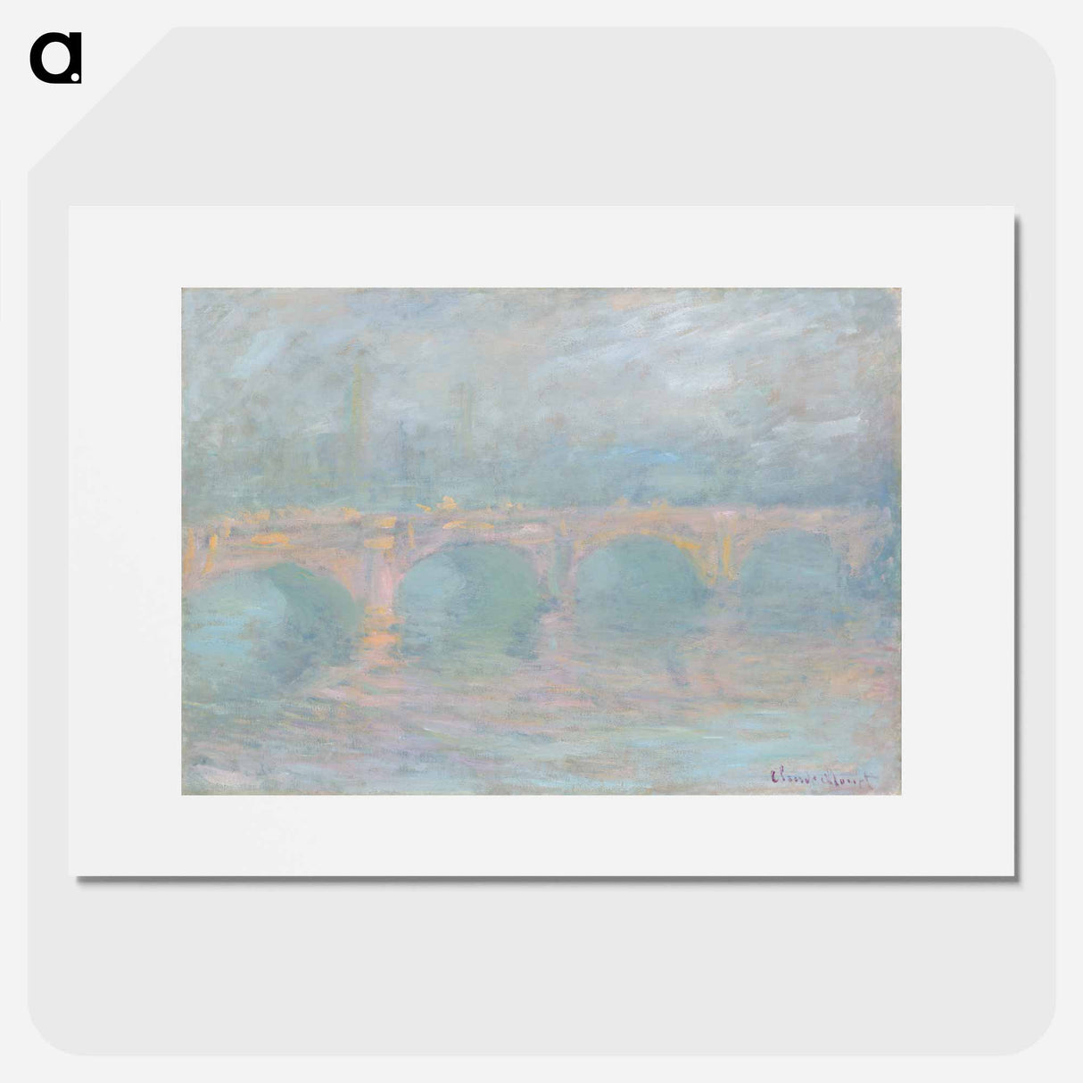 Waterloo Bridge, London, at Sunset - Claude Monet Poster.