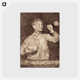 アートポストカード-Boy blowing soap bubbles - エドゥアール マネ Postcard.
