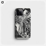 Woman in a Garden - エルンスト ルートヴィヒ キルヒナー Phone Case.