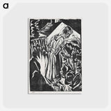 アートポストカード-Woman in a Garden - エルンスト ルートヴィヒ キルヒナー Postcard.