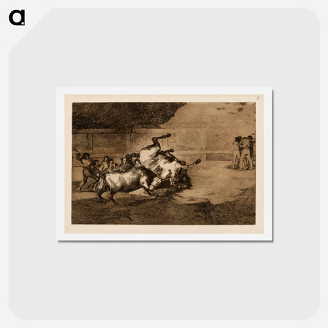 アートポストカード-Villin härän onneton raivo - フランシスコ デ ゴヤ Postcard.