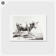 アートポストカード-Standing cow - ジャン ベルナール Postcard.