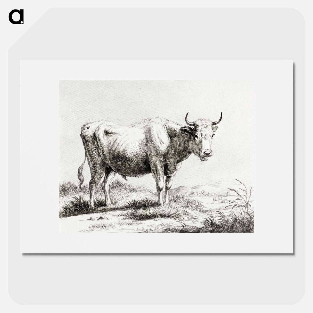 Standing cow - ジャン ベルナール Poster.