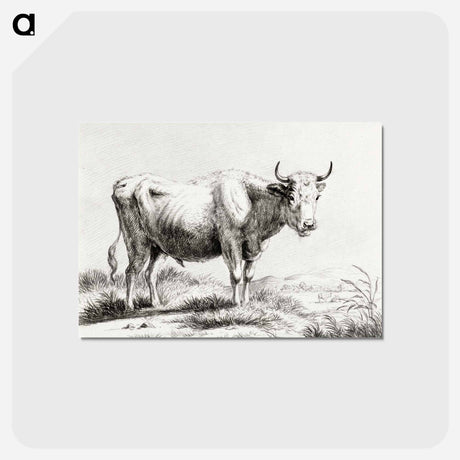 アートポストカード-Standing cow - ジャン ベルナール Postcard.