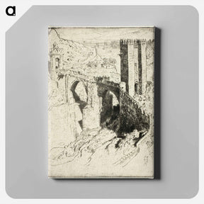 アートパネル-The Bridge of Alcantara, Toledo
 - ジョセフ ペネル Canvas.