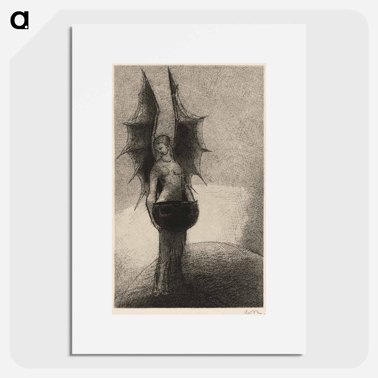 Tenebres - オディロン ルドン Poster.