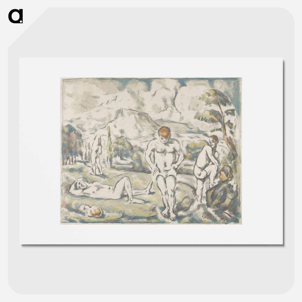 アートポスター-The Bathers - ポール セザンヌ Poster.