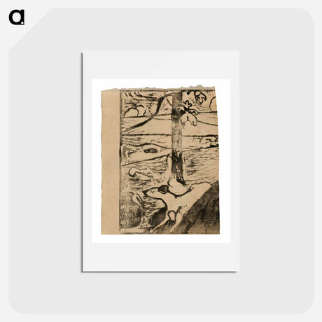 アートポストカード-Manao tupapau - ポール ゴーギャン Postcard.