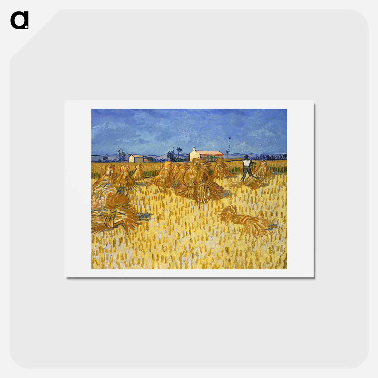 アートポストカード-Harvest in Provence - フィンセント ファン ゴッホ Postcard.