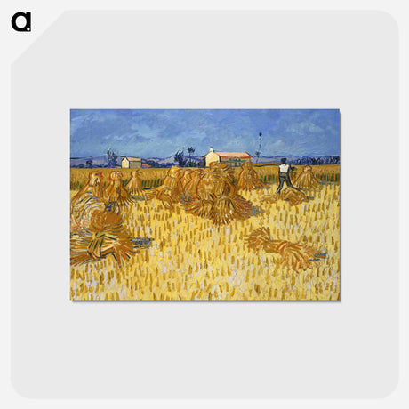 アートポストカード-Harvest in Provence - フィンセント ファン ゴッホ Postcard.