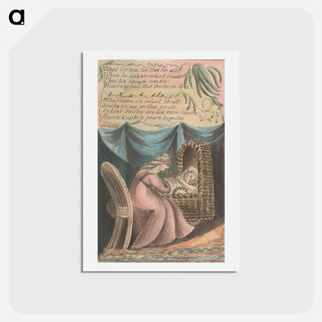 アートポストカード-A Cradle Song - ウィリアム ブレイク Postcard.