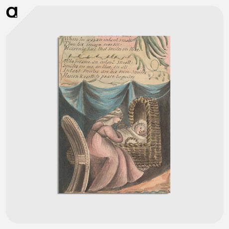 アートポストカード-A Cradle Song - ウィリアム ブレイク Postcard.