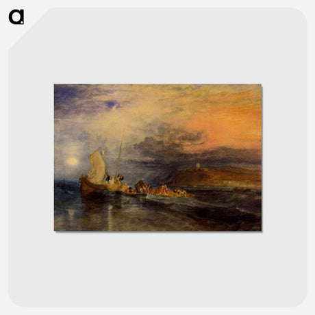 アートポストカード-Folkestone from the Sea - ウィリアム ターナー Postcard.