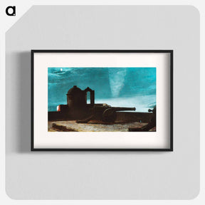 アートポスター-Searchlight on Harbor Entrance, Santiago de Cuba - ウィンスロー ホーマー Poster.