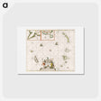 アートポストカード-Paskaart van de Canarische Eilanden - アンティーク地図 Postcard.