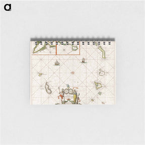 アートメモ帳-Paskaart van de Canarische Eilanden - アンティーク地図 Memo.