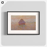 Grainstack, Sun in the Mist - クロード モネ Poster.