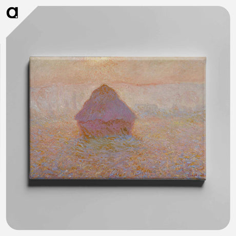 アートパネル-Grainstack, Sun in the Mist - クロード モネ Canvas.