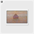 アートポストカード-Grainstack, Sun in the Mist - クロード モネ Postcard.