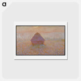 アートポストカード-Grainstack, Sun in the Mist - クロード モネ Postcard.