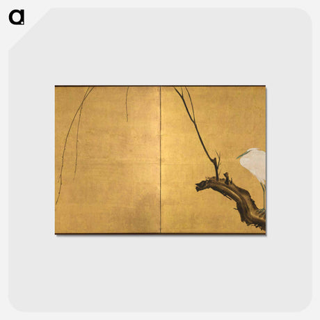 アートポストカード-Heron on a Willow Branch
 - クリーブランド美術館 Postcard.