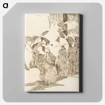 Line in front of the butcher's - エドゥアール マネ Canvas.