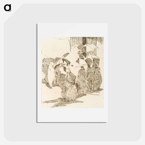 Line in front of the butcher's - エドゥアール マネ Postcard.