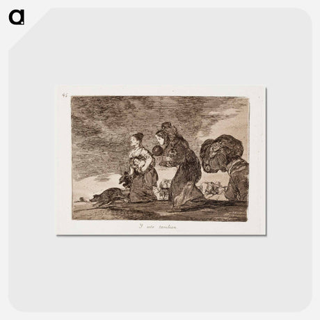 アートポストカード-Ja tämänkin (y esto tambien) - フランシスコ デ ゴヤ Postcard.