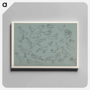 アートパネル-Studieblad met eenden by Julie de Graag - ユリー デ フラーハ Canvas.
