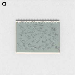 アートメモ帳-Studieblad met eenden by Julie de Graag - ユリー デ フラーハ Memo.