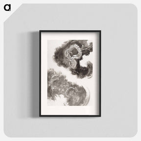 アートポスター-Katsushika Hokusai’s Japanese dragons, Album of Sketches - 葛飾 北斎 Poster.
