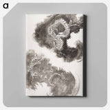 Katsushika Hokusai's Japanese dragons, Album of Sketches - Katsushika Hokusai Canvas.