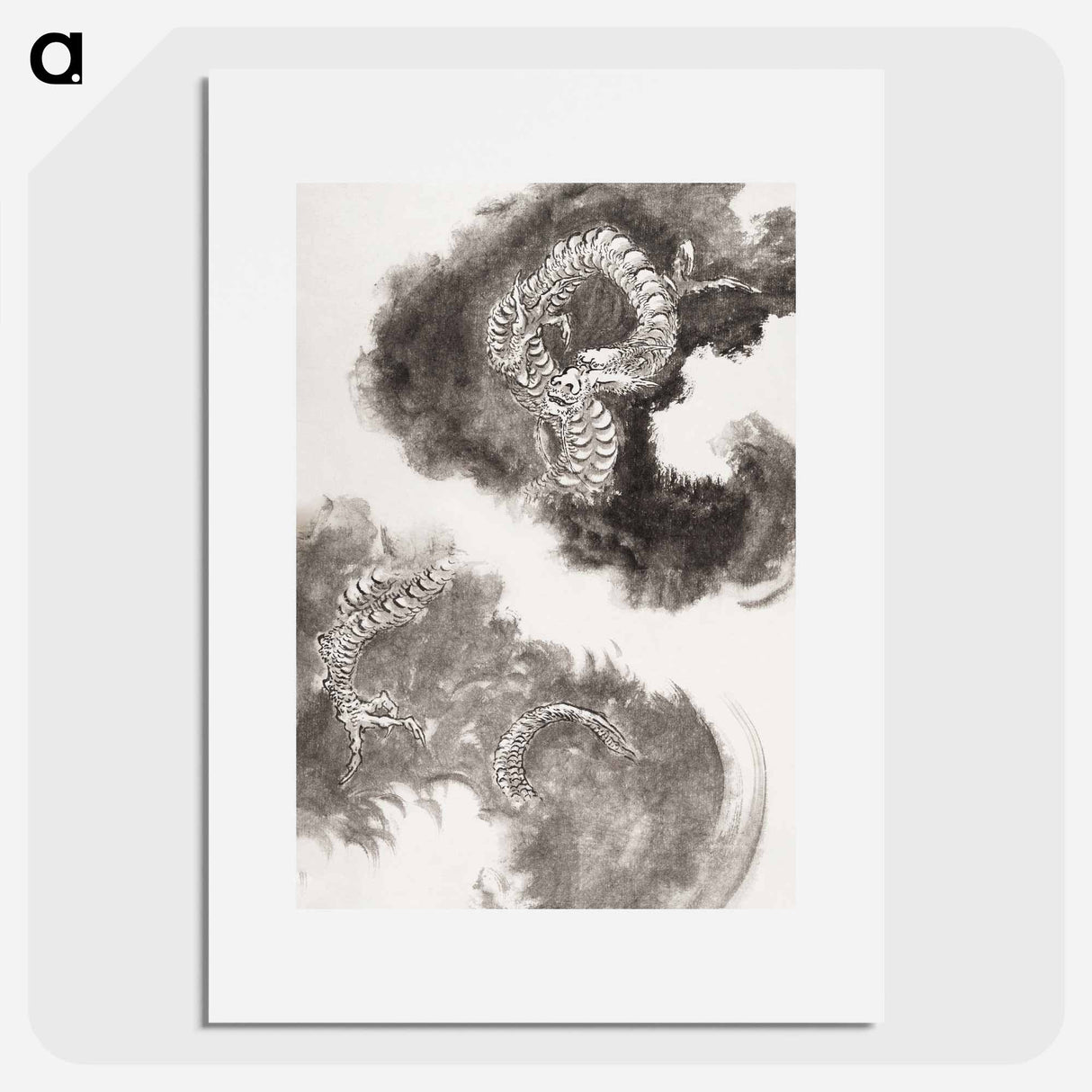 Katsushika Hokusai's Japanese dragons, Album of Sketches - Katsushika Hokusai Poster.