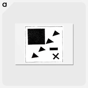 アートポストカード-Suprematic group using the triangle - カジミール マレーヴィチ Postcard.