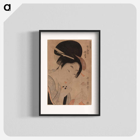 アートポスター-Geisha pujottamassa lankaa silmäneulaan - 喜多川 歌麿 Poster.