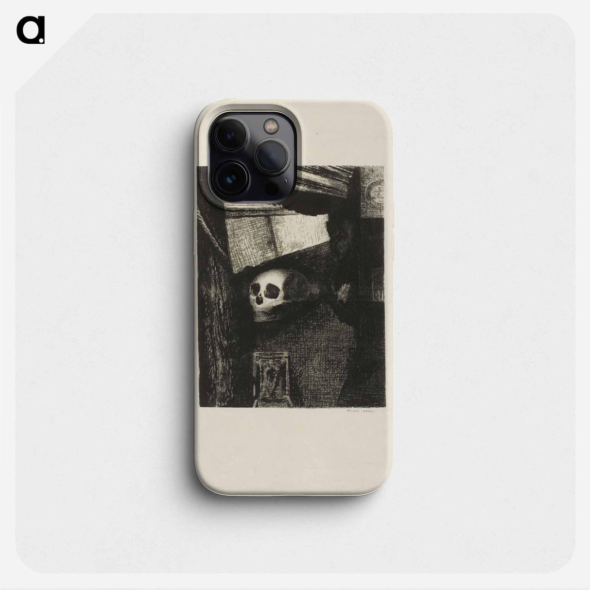 Through an Opening in the Wall, a Skull Appeared - Odilon Redon Phone Case.