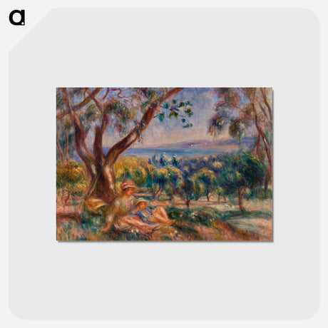 アートポストカード-Landscape with Figures, near Cagnes - ピエール オーギュスト ルノワール Postcard.
