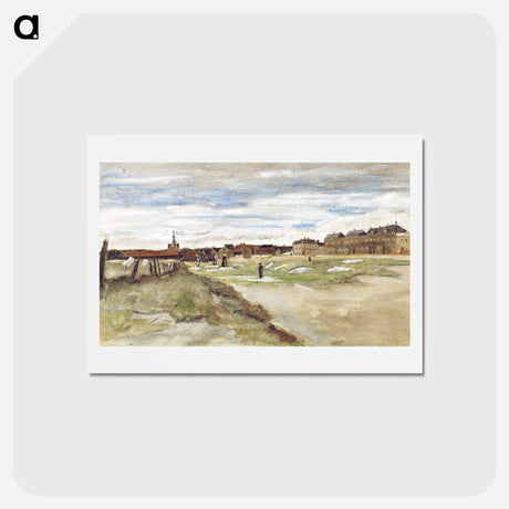 アートポストカード-Bleaching Ground at Scheveningen - フィンセント ファン ゴッホ Postcard.