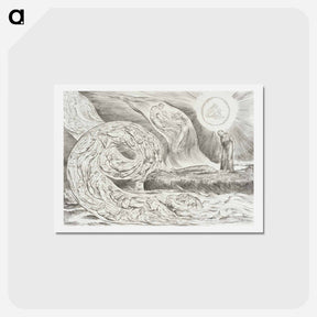 アートポストカード-The Circle of the Lustful: Paolo and Francesca - ウィリアム ブレイク Postcard.