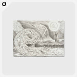 アートポストカード-The Circle of the Lustful: Paolo and Francesca - ウィリアム ブレイク Postcard.