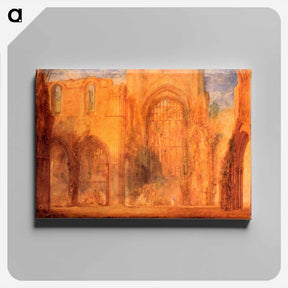 アートパネル-Interior of Fountains Abbey, Yorkshire - ウィリアム ターナー Canvas.