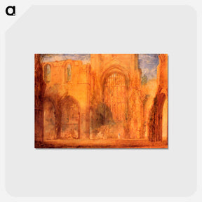 アートポストカード-Interior of Fountains Abbey, Yorkshire - ウィリアム ターナー Postcard.