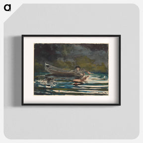 アートポスター-Sketch for Hound and Hunter - ウィンスロー ホーマー Poster.