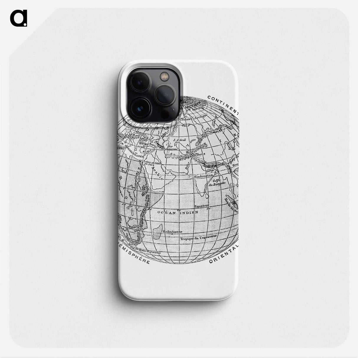 World atlas from The Practical Teaching of Geography - アンティーク地図 Phone Case.