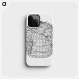 World atlas from The Practical Teaching of Geography - アンティーク地図 Phone Case.