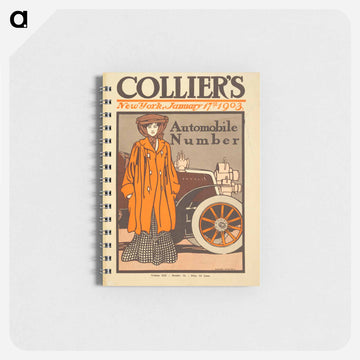 Woman and a vintage car print in high resolution by Edward Penfield. - エドワード ペンフィールド Memo.