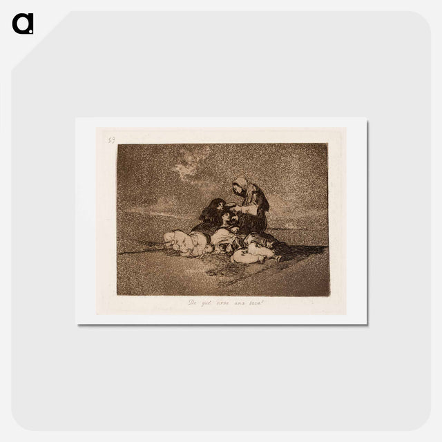 アートポストカード-Mitä auttaa yksi kupillinen? - フランシスコ デ ゴヤ Postcard.