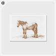 アートポストカード-Standing horse - ジャン ベルナール Postcard.