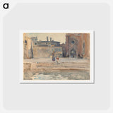 アートポストカード-Campo dei Frari, Venice - ジョン シンガー サージェント Postcard.