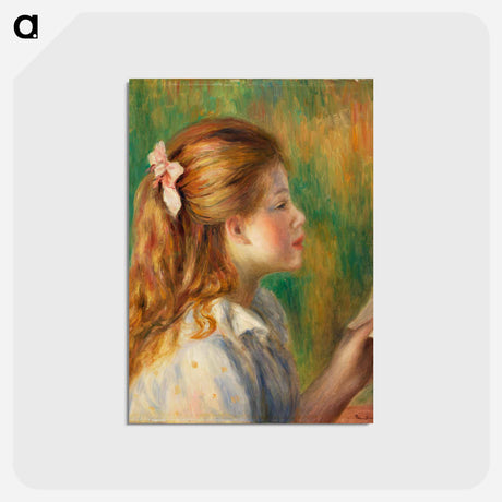 アートポストカード-Reading (La Lecture) - ピエール オーギュスト ルノワール Postcard.